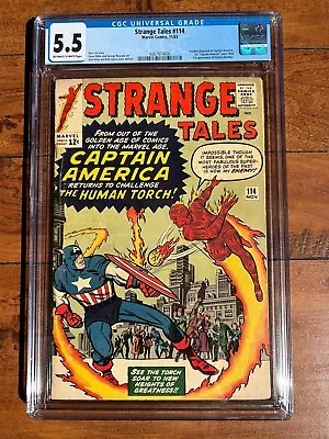 Buy Strange Tales 114 - Cgc - F- 5.5 - 3rd Appearance Of Doctor Strange (1963) • 256.95£