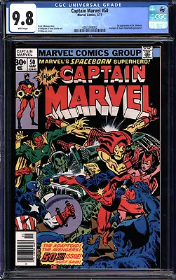 Buy Captain Marvel #50 Cgc 9..8 White Highest Graded  Cgc #4363248002 • 151.11£