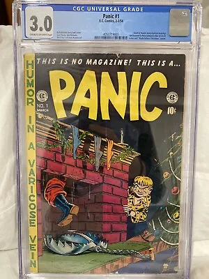 Buy Panic #1 (E.C. Comics, 1954) Rare Controversial, Banned In Massachusetts CGC 3.0 • 378.41£