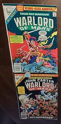 Buy John Carter, Warlord Of Mars King Size Annuals #1 & #2, (1977/78, Marvel) • 10.47£