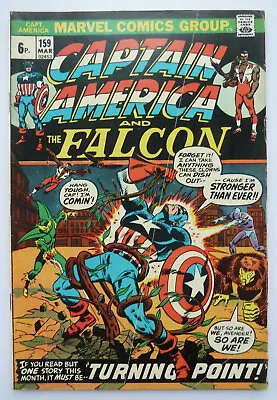 Buy Captain America And The Falcon #159 - Marvel Comics UK Variant March 1973 FN 6.0 • 8.99£