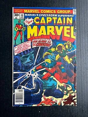 Buy CAPTAIN MARVEL #48 January 1977 Vintage Marvel Cheetah • 19.77£