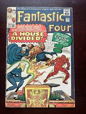 Buy Fantastic Four #34 1965 Silver Age Marvel Comic 4.0-5.0 • 44.18£