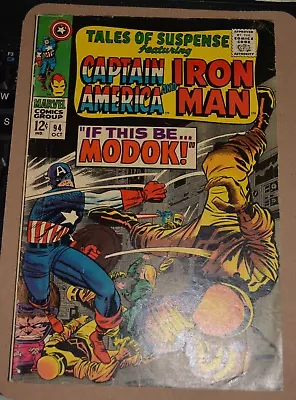 Buy Tales Of Suspense #94 Raw Marvel Comics Silver Age 1967 1st Appearance Modok • 55.96£