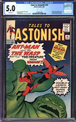 Buy Tales To Astonish #44 Cgc 5.0 White Pages // 1st Appearance The Wasp Marvel 1963 • 727.56£