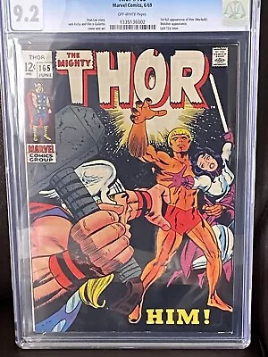Buy Thor #165 Cgc 9.2 Owp 1st Full Him (warlock) Watcher Appear. Last 12 Cent Issue! • 1,398.36£