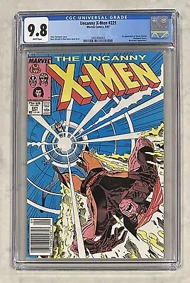 Buy -X-Men #221-Newsstand-CGC 9.8-White Pages-1st Mister Sinister-Marvel- • 787.95£
