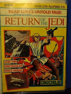 Buy Return Of The Jedi  96  APR 20 1985 Star Wars Weekly UK Marvel Comic Book  • 3£
