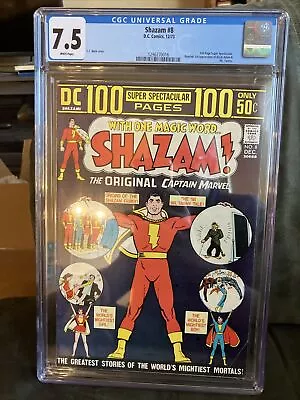 Buy Shazam #8 CGC 7.5 (1973) First Appearance Of Black Adam Mr Tawny DC • 55.34£