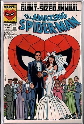 Buy AMAZING SPIDER-MAN ANNUAL #21 Wedding Mary Jane (1987) Marvel NM- (9.2) • 23.71£
