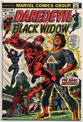 Buy Daredevil 97 VF- 7.5 Marvel 1973 Black Widow 1st App Dark Messiah Gil Kane • 25.02£