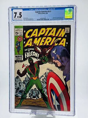 Buy Captain America #117 CGC 7.5 1st Appearance + Origin Of The Falcon (Sam Wilson) • 336£