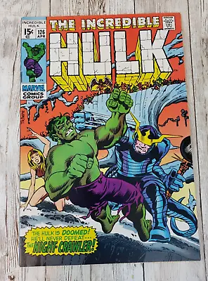 Buy Incredible Hulk #126 Marvel 1970 - VF Or VF+  - 1st App Barbara Norris-Valkyrie! • 43.53£