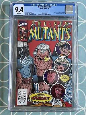 Buy New Mutants 87 CGC 9.4 White Pages - 1st Appearance Of Cable - Mcfarlane Cover • 152.99£