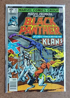Buy Marvel Premiere #52 - 11st App M'Gari Marvel Comics 1980 Black Panther Vs KKK • 19.77£