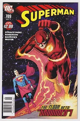 Buy SUPERMAN #709 | Vol. 2 | Flash App | Newsstand UPC Variant | RARE | 2011 | VF/NM • 19.76£