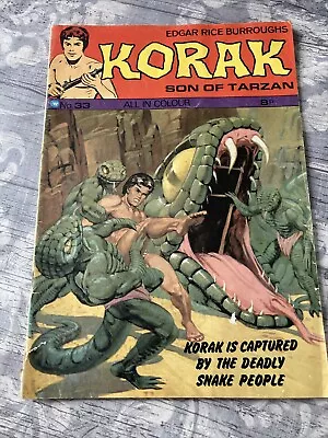 Buy Edgar Rice Burroughs Comic Korak Son Of Tarzan No 33 1974 • 5.50£