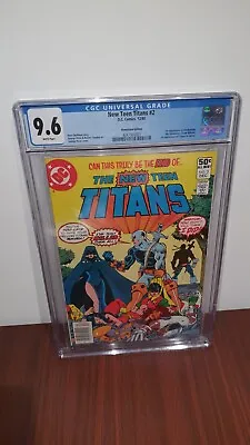 Buy New Teen Titans 2 9.6 Newsstand Edition CGC White Pages 1st Appearance Of... • 275£
