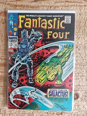 Buy Fantastic Four #74 (1968) Classic Galactus & Silver Surfer Cover! Marvel FINE+ • 75£