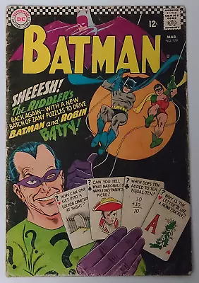 Buy Batman #179 (dc 1966) Silver Age Est~vg/fn(5.0) Riddler Cover Story! 2nd Sa App! • 60.82£