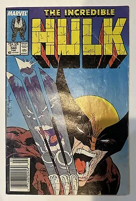 Buy (1988) Incredible Hulk #340 Classic WOLVERINE Appearance! Todd McFarlane Art • 79.05£