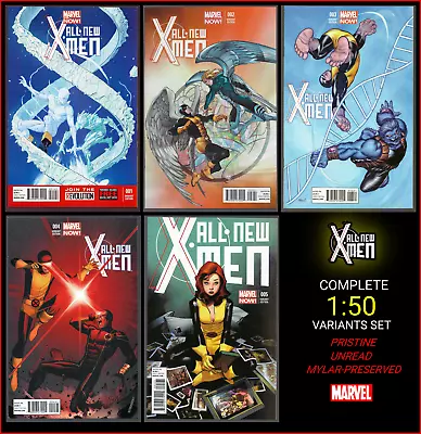 Buy All-new X-men #1 2 3 4 5 (2013) Incentive 1:50 Variant Complete Set Marvel Nm • 111.92£