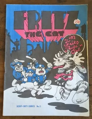 Buy Fritz The Cat #1 AKA Heavy Duty Comics 1972 Rare UK Bootleg Comix Robert Crumb • 60£