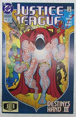 Buy Dc Comic Book Justice League Of America Jla Destiny's Hand Part Iii #74 May 1993 • 7.87£