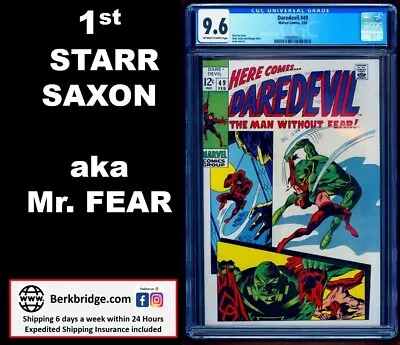 Buy DAREDEVIL 49 CGC 9.6  1st STARR SAXON MR FEAR IN #54 💎2nd TOP GRADE ONLY 15 9.8 • 356.31£