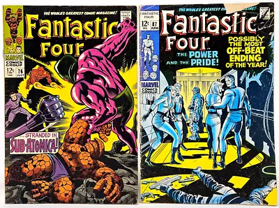 Buy 2 Marvel Comics Group Fantastic Four #76 & #87 LOW GRADE 2.0 GD Stan Lee & Kirby • 6.32£