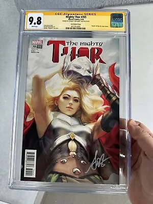 Buy Mighty Thor #705 (2018) Death Of Jane Foster, Signed Artgerm Variant CGC 9.8 • 188.96£