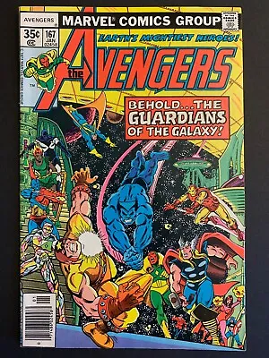 Buy Avengers 167 FN-VF -- 1st Encounter W/Guardians Of The Galaxy, 10-Part Saga 1978 • 15.61£