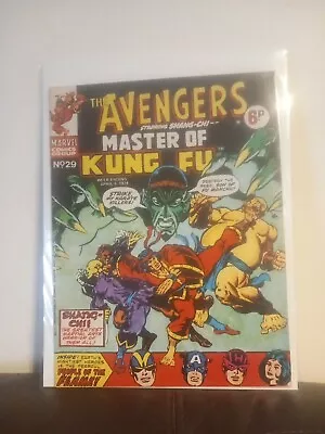 Buy The Avengers Starring Shang Chi The Master Of Kung Fu No. 29 April 6th 1974 UK  • 5.95£