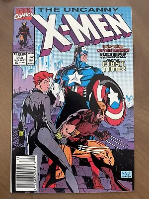 Buy Uncanny X-Men #268 (1990) NEWSSTAND Jim Lee Cover Captain America Black Widow • 23.65£