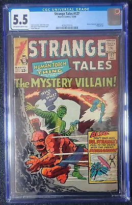 Buy Strange Tales #127  CGC 5.5 OW/WH  Doctor Strange 1st Eye Of Agamotto 1964 • 101.99£