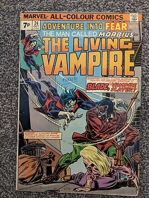 Buy Adventure Into Fear 24. Morbius. Marvel 1974. Versus Blade. Combined Postage • 14.98£