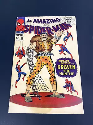 Buy Amazing Spider-Man #47 - Kraven The Hunter - Silver Age Marvel - VG/F • 79.62£