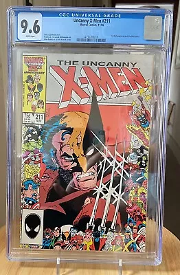 Buy Uncanny X-Men #211 CGC 9.4 Wolverine 1st App The Marauders White Pages • 51.38£