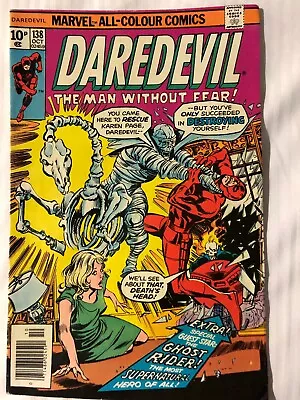 Buy Daredevil #138   Death Head Appearance Marvel Comic 1976 & Bagged • 12.97£