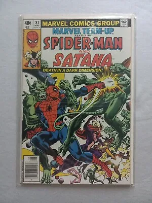 Buy Marvel Team Up 81 1979 Spider Man & Satana Newsstand Bronze Key Death Of Satana • 4.73£