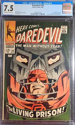 Buy 1968 Daredevil 38 CGC 7.5 Doctor Doom Appearance Cover RARE • 147.91£
