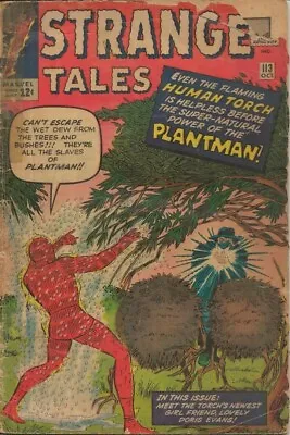 Buy Strange Tales #113 ORIGINAL Vintage 1963 Marvel Comics 1st Plantman • 47.49£
