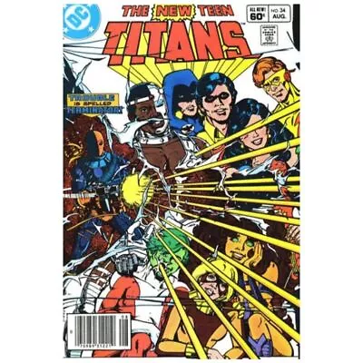 Buy New Teen Titans (1980 Series) #34 Newsstand In Fine + Condition. DC Comics [c; • 6.51£