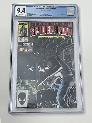 Buy Spectacular Spider-man #131 CGC 9.4 NM Part 3 Kraven's Last Hunt White Pages • 59.30£