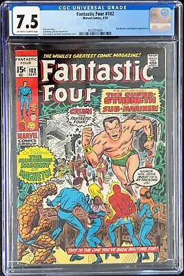 Buy Fantastic Four #102 CGC 7.5 - Sub-Mariner Namor & Magneto Appear • 89.92£