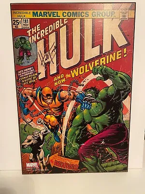 Buy Incredible Hulk 181 - Wood Wall Art Silver Buffalo - AUTOGRAPHED By HERB TRIMPE • 39.53£