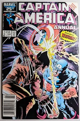 Buy Captain America Annual #8 ~ 1986 ~ NEWSSTAND - Wolverine - X-Men • 27.98£