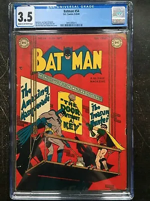 Buy BATMAN #54 CGC VG- 3.5; CM-OW; Thrilling Batman Vs. Brick Wall Cover! • 381.50£