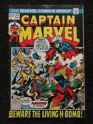 Buy Captain Marvel #23 November 1972  Glossy Complete Mid Grade Book!! See Pics!! • 3.20£