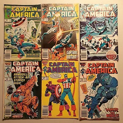 Buy CAPTAIN AMERICA 6 Issue Comic Lot #302, 305, 306, 316, 317, 318. 1984-1986 • 10.27£